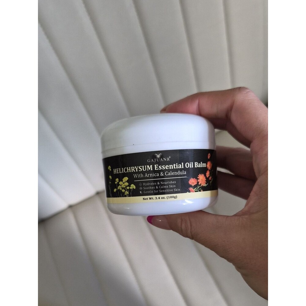 Essential Oil Face Balm Helichrysum & Arnica Balm - White Jar